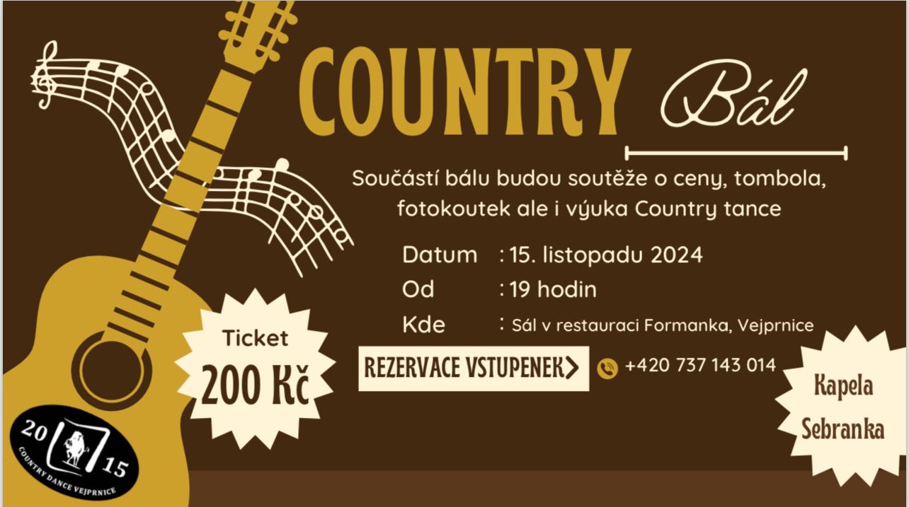 1.4.2022 pro Vás chystáme první country bál v roce 2022 a lístky jsou již v prodeji